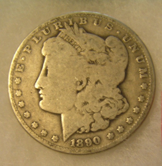 1890-O Morgan silver dollar in good condition