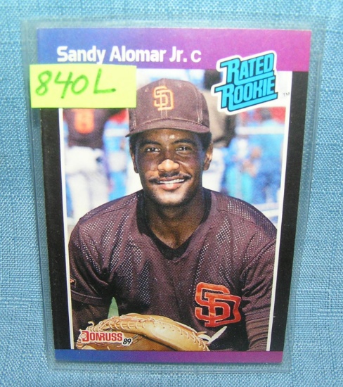Vintage Sandy Alomar Jr. rookie baseball card