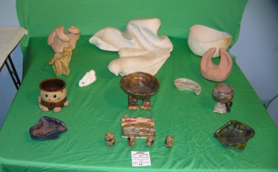 Collection of vintage art pottery