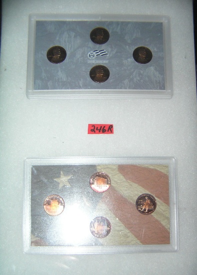 Pair of US mint sets featuring Lincoln pennies