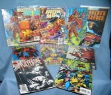 Vintage comic books includes Iron Man and Wolverine
