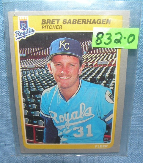 Bret Saberhagen rookie baseball card