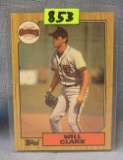 Vintage Will Clark rookie baseball card