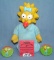 Maggie Simpson doll and Bart pin back buttons