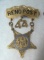 Antique gold filled Reno post 5 point star badge