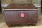 Large leatherette ottoman with storage
