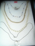 Collection of costume jewelry necklaces