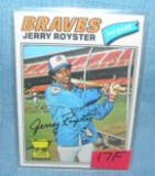 Vintage Jerry Royster rookie baseball card