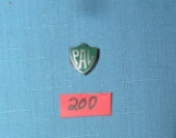 Antique silver and green enamel PAL pin
