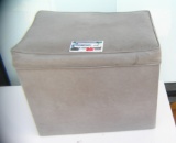 Vintage hassock with hinged lid for inside storage