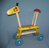 Vintage Playskool ride on giraffe toy dated 1966