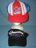 Pair of NY Giants Superbowl champion ball caps