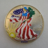 Colorized Walking Liberty 1 oz fine silver dollar coin