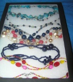 Collection of costume jewelry necklaces