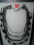 Onyx multi strand necklace