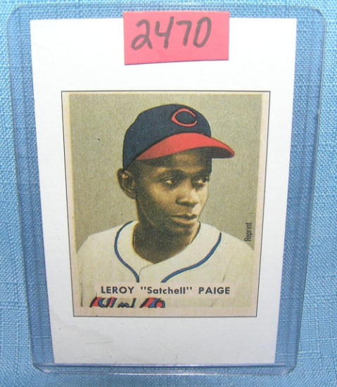 Satchell Paige Bowman reprint Baseball card