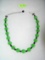 Antique cut green glass necklace