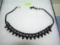 Antique black beaded necklace