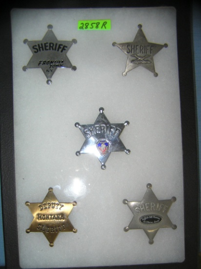 Collection of retro style sherrif & deputy badges