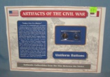 Pair of Civil War Union uniform buttons