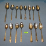 Group of vintage flatware spoons