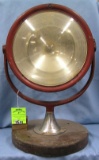 Antique fire dept search light on wood base