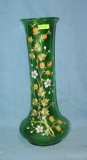 French hand painted art glass vase circa 1930'