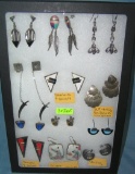 Collection of great earring sets mostly sterling silver