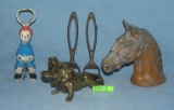 Early Collection of figural bottle openers and more