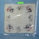 Early Mickey Mouse and Pluto hankie