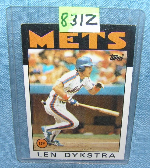 Lenny Dykstra rookie baseball card