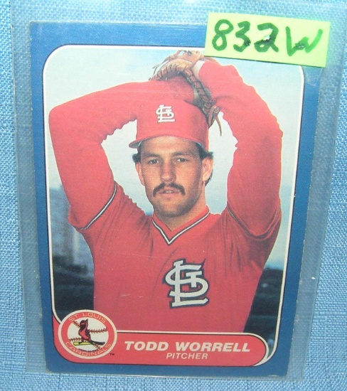Todd Worrell rookie baseball card