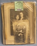 Group of antique photos including studio photos