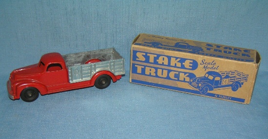 All cast metal Stake truck with original box