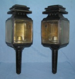 Pair of antique carraige lamps