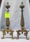 Pair of antique cast iron fireplace andirons