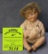 Vintage bisque piano baby doll with cat