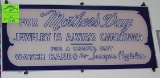 Antique reverse painted jewelry advertising sign