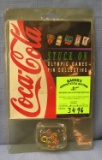Vintage Coca Cola Olympic pin mint on card