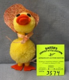 Vintage chick with bonnet toy