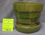 1930’s signed McCoy green art pottery vase