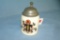Quality beer stein with pewter lid