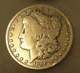 1890-O Morgan silver dollar in very good condition