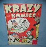 Krazy Komics retro style advertising sign