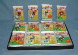 Collection of unopened football card packs