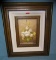 Vintage floral oil on canvas painting artist signed A. Julia