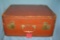 Antique leather travel luggage case