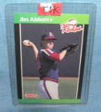 Jim Abbott rookie baseball card