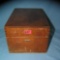 Antique oak hinged storage box