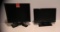Pair of Dell and Dynex flat screen monitors